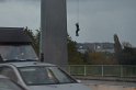 Einsatz BF Hoehenretter Koelner Seilbahn Hoehe Zoobruecke P2154